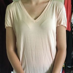 Pink v-neck top